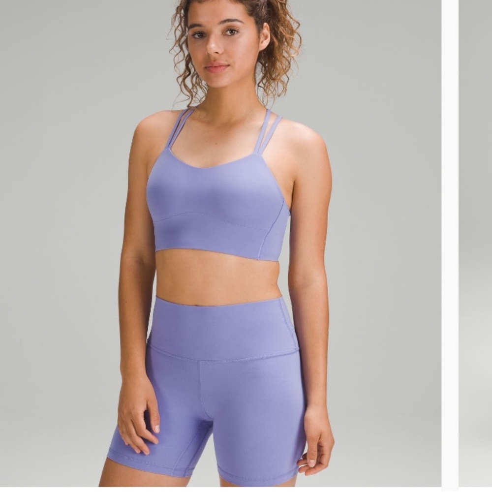 Lululemon Long Line Like A Cloud Purple Sports Bra size 14